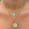 Wholesale Jewelry Classic Heart Brass Plated 18K Gold Zircon Heartshaped Necklace For Women
