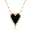 Wholesale Jewelry Classic Heart Brass Plated 18K Gold Zircon Heartshaped Necklace For Women