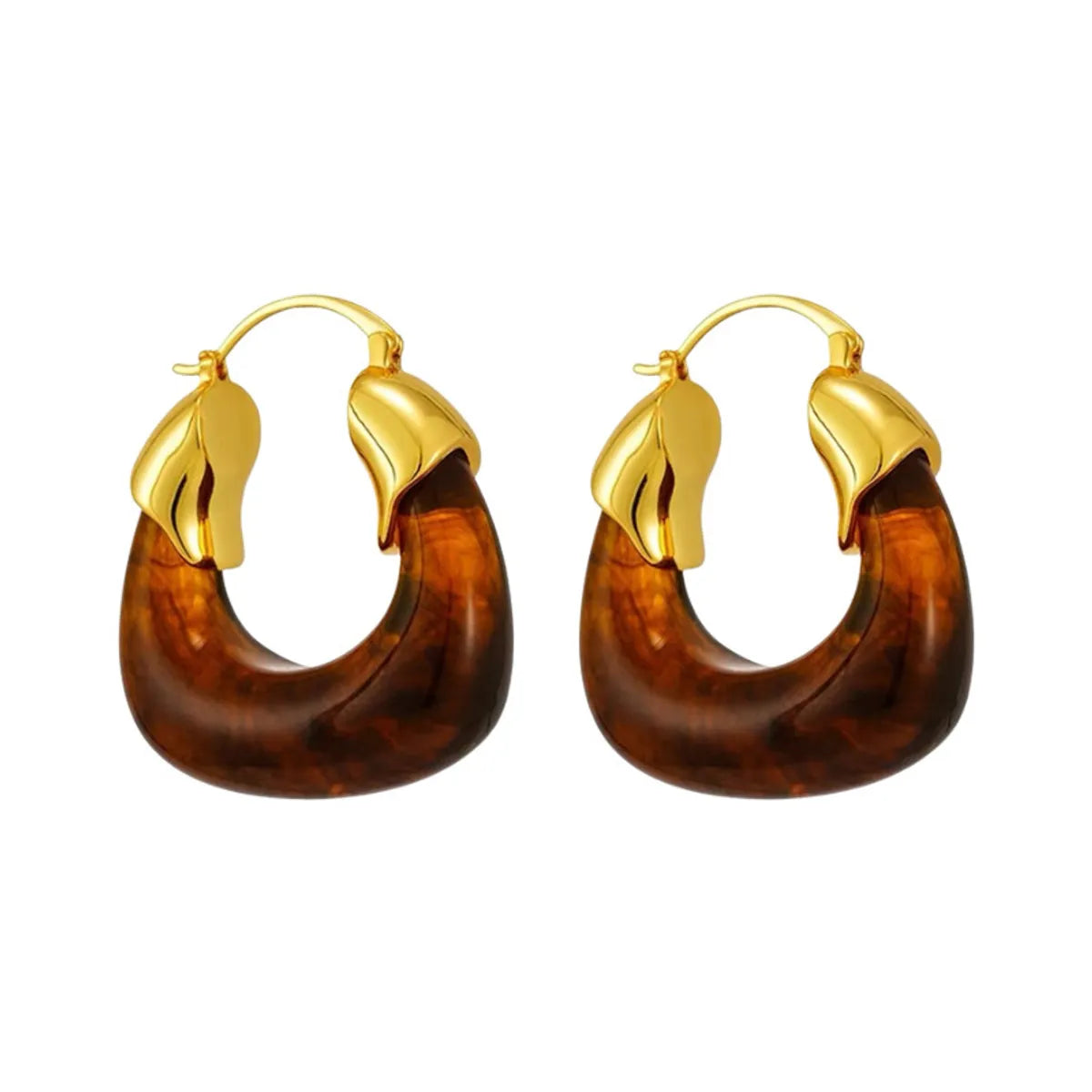 Wholesale Jewelry Classic Style Color Block Alloy Gold Plated Plating Ear Studs