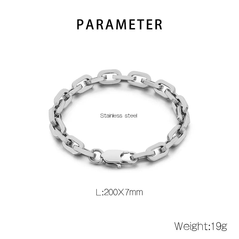 Wholesale Jewelry Classic Style Commute Geometric 304 Stainless Steel Bracelets Necklace