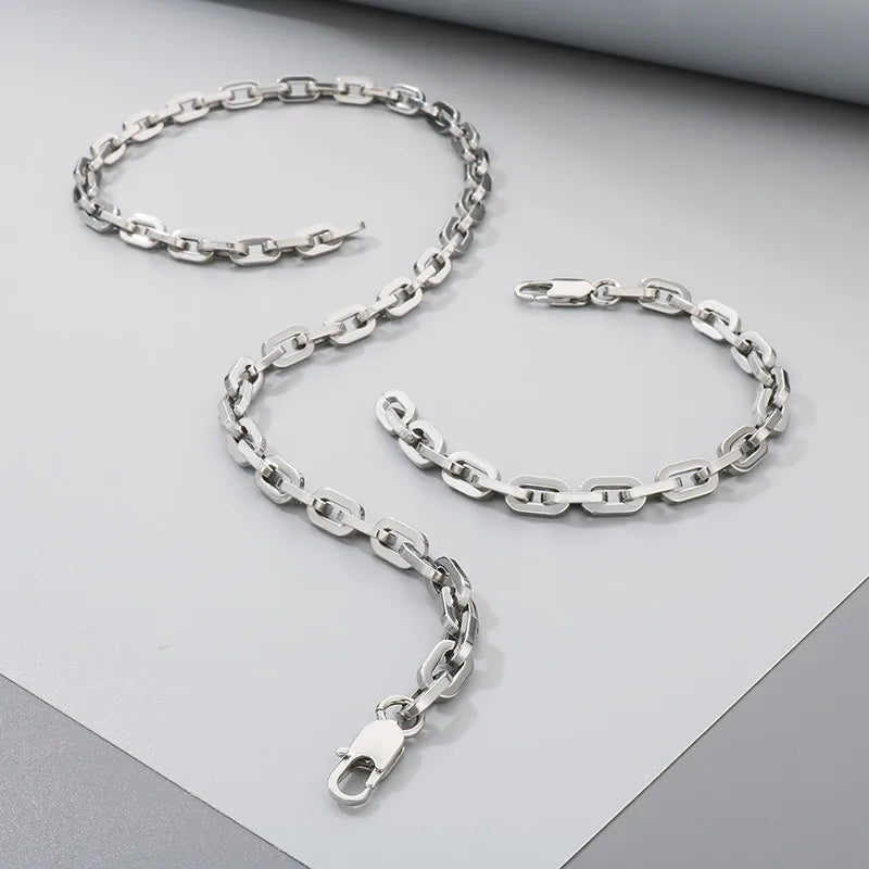 Wholesale Jewelry Classic Style Commute Geometric 304 Stainless Steel Bracelets Necklace