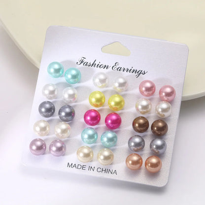 Wholesale Jewelry Classic Style Commute Solid Color Alloy Stoving Varnish Ear Studs