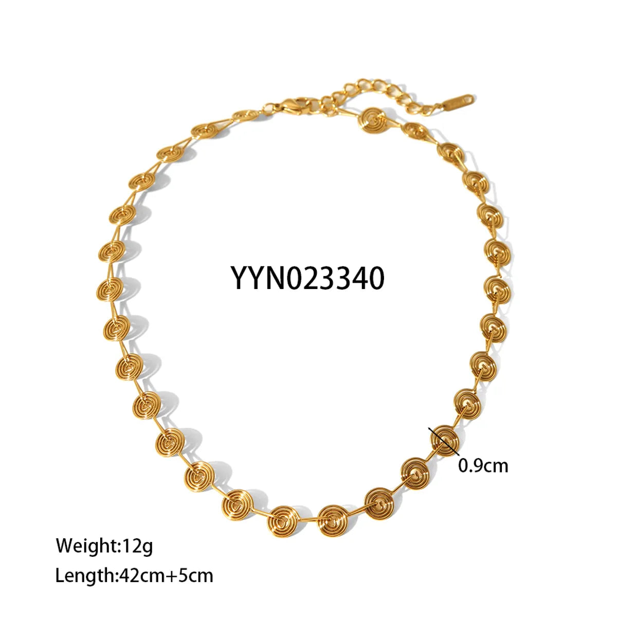 Wholesale Jewelry Classic Style IG Style Spiral 201 Stainless Steel 304 Stainless Steel 18K Gold Plated Tassel Bracelets Necklace Jewelry Set