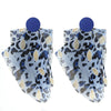 Wholesale Jewelry Classic Style Leopard Alloy Cloth Printing Drop Earrings