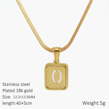 Wholesale Jewelry Classic Style Letter 304 Stainless Steel 18K Gold Plated Plating Hollow Out Pendant Necklace