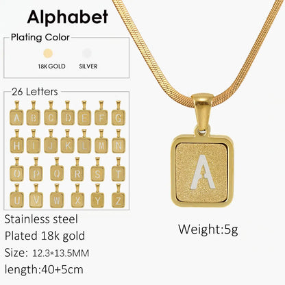 Wholesale Jewelry Classic Style Letter 304 Stainless Steel 18K Gold Plated Plating Hollow Out Pendant Necklace