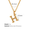 Wholesale Jewelry Classic Style Letter Titanium Steel Rhinestones Plating Inlay Pendant Necklace