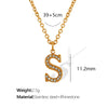 Wholesale Jewelry Classic Style Letter Titanium Steel Rhinestones Plating Inlay Pendant Necklace