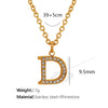 Wholesale Jewelry Classic Style Letter Titanium Steel Rhinestones Plating Inlay Pendant Necklace