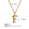 Wholesale Jewelry Classic Style Letter Titanium Steel Rhinestones Plating Inlay Pendant Necklace