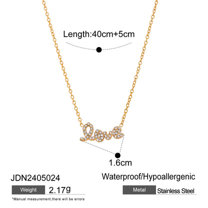 Wholesale Jewelry Classic Style Love 304 Stainless Steel Pendant Necklace