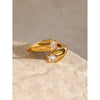 Wholesale Jewelry Classic Style Pentagram 304 Stainless Steel Open Rings