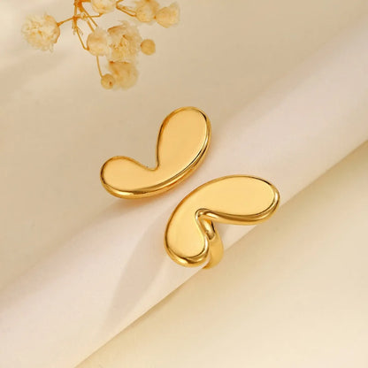 Wholesale Jewelry Classical Romantic Solid Color Butterfly Bow Knot 304 Stainless Steel Open Rings