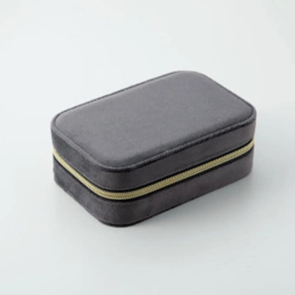 Wholesale Jewelry Classical Vacation Solid Color Velvet Jewelry Boxes