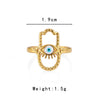 Wholesale Jewelry Classical Vintage Style Devil'S Eye 304 Stainless Steel 18K Gold Plated Open Rings