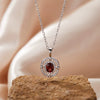 Wholesale Jewelry Clavicle Chain Necklace Pendant Highend Luxury 925 Sterling Silver 18K Gold Plated Geometric Design Set With Gems