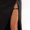 Wholesale Jewelry Cloth Leg Chain With Goldplated Artificial Gemstones And Semiprecious Stones Geometric Design For Women