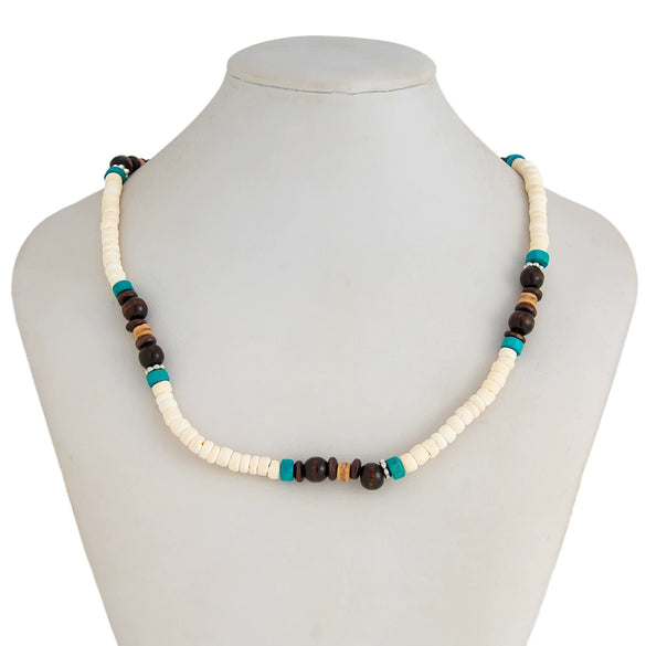 Wholesale Jewelry Coconut Shell Geometric Handmade Men's Necklace