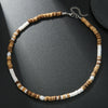 Wholesale Jewelry Coconut Shell Green Peacock Stone Handmade Geometric Style Necklace Unisex