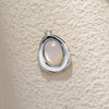 Wholesale Jewelry Copper Abalone Motherofpearl Inlay Heart Drop Geometric Pendant Necklace