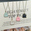 Wholesale Jewelry Copper Alloy Cartoon Color Oil Dripping Ghost Pendant Necklace With Electroplating Processing For Women
