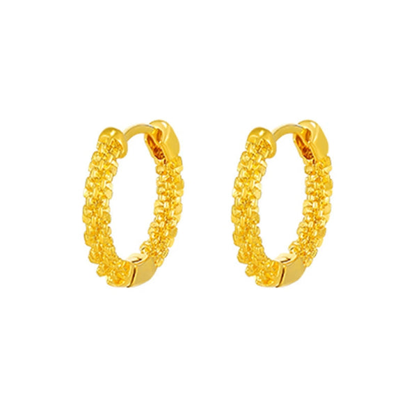 Wholesale Jewelry Copper Alloy Electroplated Geometric Twist Earrings For Women Retro Style