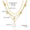 Wholesale Jewelry Copper Alloy Fivepointed Star Geometric Electroplating Multilayer Necklace For Women