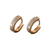 Wholesale Jewelry Copper Alloy Geometric Style Microinlaid Zirconium Doublerow Drill Circle Earrings For Women