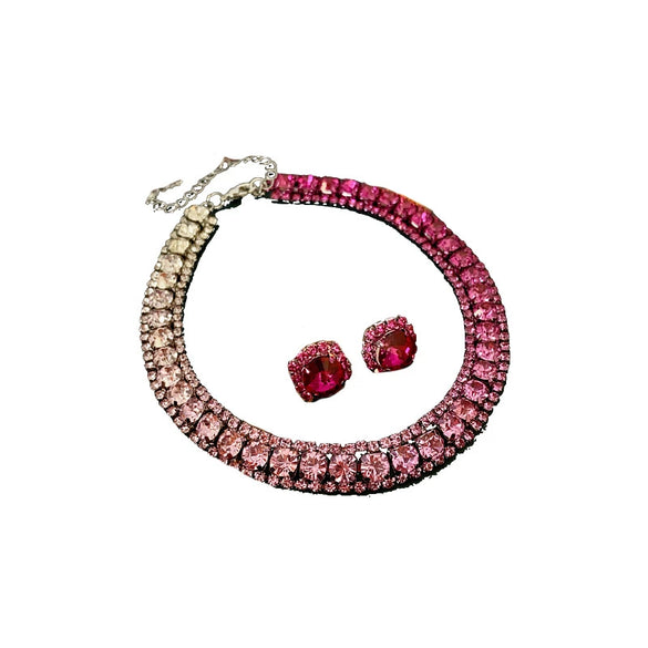 Wholesale Jewelry Copper Alloy Heart Water Drop Bell Shaped Electroplated Highend Women's Earrings And Clavicle Chain Necklace Set