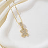 Wholesale Jewelry Copper Alloy Micropaved Zircon Letter Pendant Necklace Set With Diamonds Melon Seed Chain Unisex