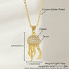 Wholesale Jewelry Copper Animal Zodiac Jellyfish Pendant O Word Chain Necklace Electroplated For Women