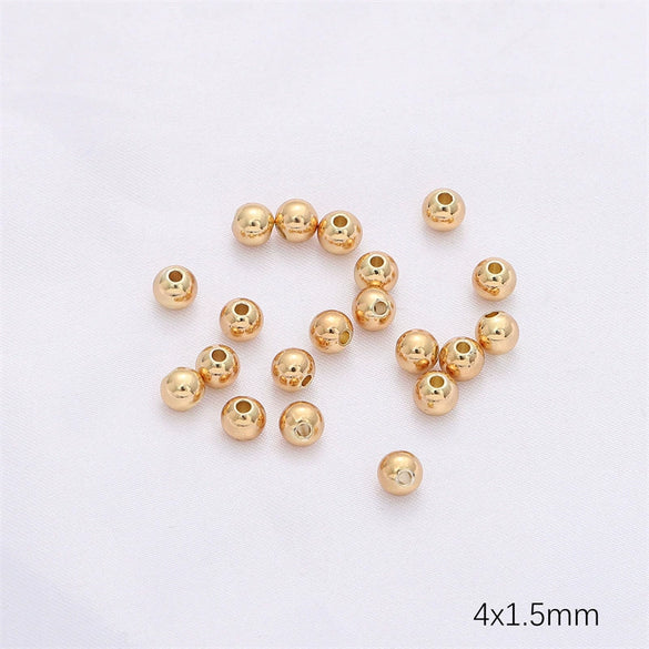 Wholesale Jewelry Copper Beads Simple Natural Style Electroplating For Bracelet Necklace Accessories