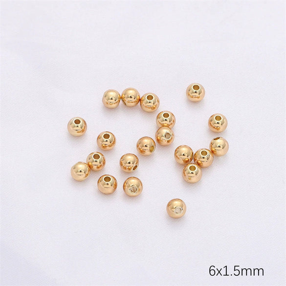 Wholesale Jewelry Copper Beads Simple Natural Style Electroplating For Bracelet Necklace Accessories