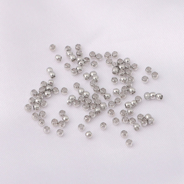 Wholesale Jewelry Copper Beads Simple Natural Style Electroplating For Bracelet Necklace Accessories