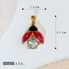 Wholesale Jewelry Copper Cartoon Animal Insect Zirconia Mini Ladybird Pendant