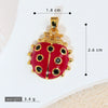 Wholesale Jewelry Copper Cartoon Animal Insect Zirconia Mini Ladybird Pendant