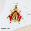 Wholesale Jewelry Copper Cartoon Animal Insect Zirconia Mini Ladybird Pendant