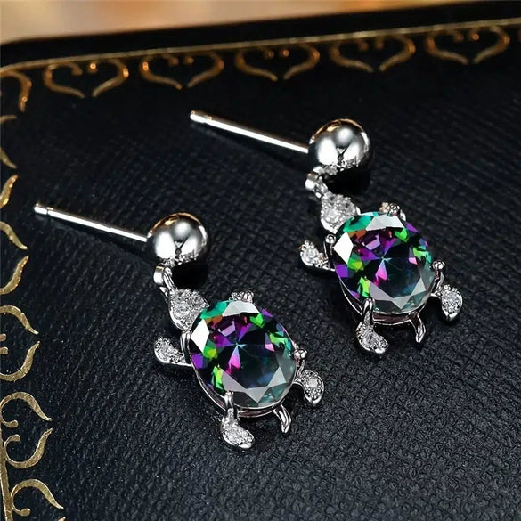 Wholesale Jewelry Copper Cartoon Animal Turtle Earrings