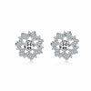 Wholesale Jewelry Copper Cartoon Geometric Hollow Irregular Zircon Women Earrings Snowflake Design