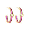 Wholesale Jewelry Copper Colored Diamond Zircon Earrings Geometric Sweet Style 18K Gold Plated