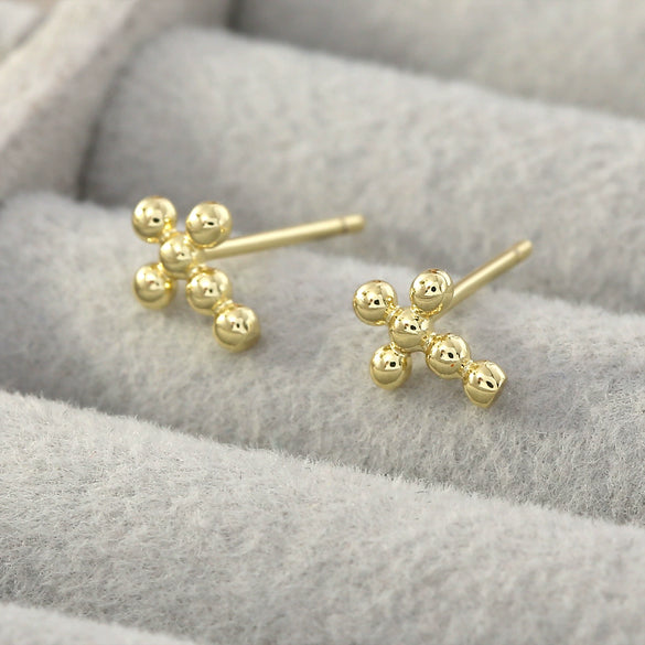 Wholesale Jewelry Copper Cross Crown Roman Numerals Electroplated Unisex Necklace And Earrings Set