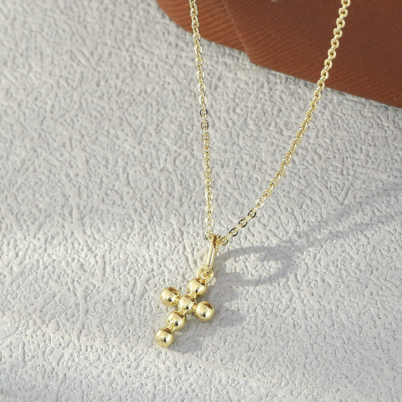 Wholesale Jewelry Copper Cross Crown Roman Numerals Electroplated Unisex Necklace And Earrings Set