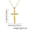 Wholesale Jewelry Copper Cross Pendant Lip Chain Geometric Allmatch Dripping Oil Style