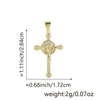 Wholesale Jewelry Copper Cross Pendant Lip Chain Geometric Allmatch Dripping Oil Style