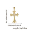 Wholesale Jewelry Copper Cross Pendant Lip Chain Geometric Allmatch Dripping Oil Style