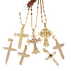 Wholesale Jewelry Copper Cross Pendant Lip Chain Geometric Allmatch Dripping Oil Style
