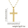 Wholesale Jewelry Copper Cross Pendant Lip Chain Geometric Allmatch Dripping Oil Style