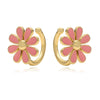Wholesale Jewelry Copper Daisy Dripping Oil Style Ladies Earrings And Hand Accessories Set