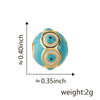 Wholesale Jewelry Copper Devil's Eye Geometric Electroplating Dripping Oil Beads Bracelet Anklet Accessories