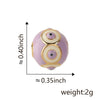 Wholesale Jewelry Copper Devil's Eye Geometric Electroplating Dripping Oil Beads Bracelet Anklet Accessories